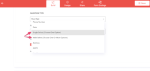 Single select and Multiple select choice question